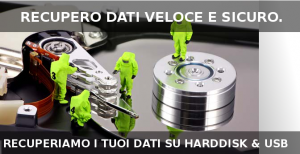 Recupero dati da Harddisk e Pendrive.